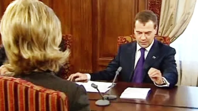 Hillary Clintonová a Dmitrij Medveděv