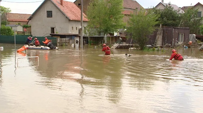 Povodeň v Zálezlicích v roce 2013