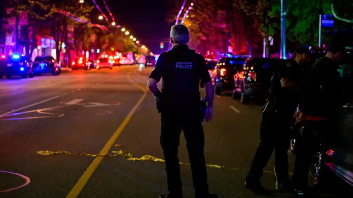 Vancouverská policie na místě činu
