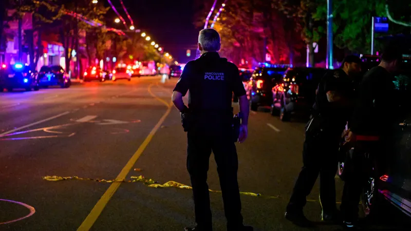 Vancouverská policie na místě činu