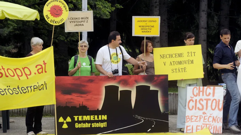 Protest proti dostavbě Temelína