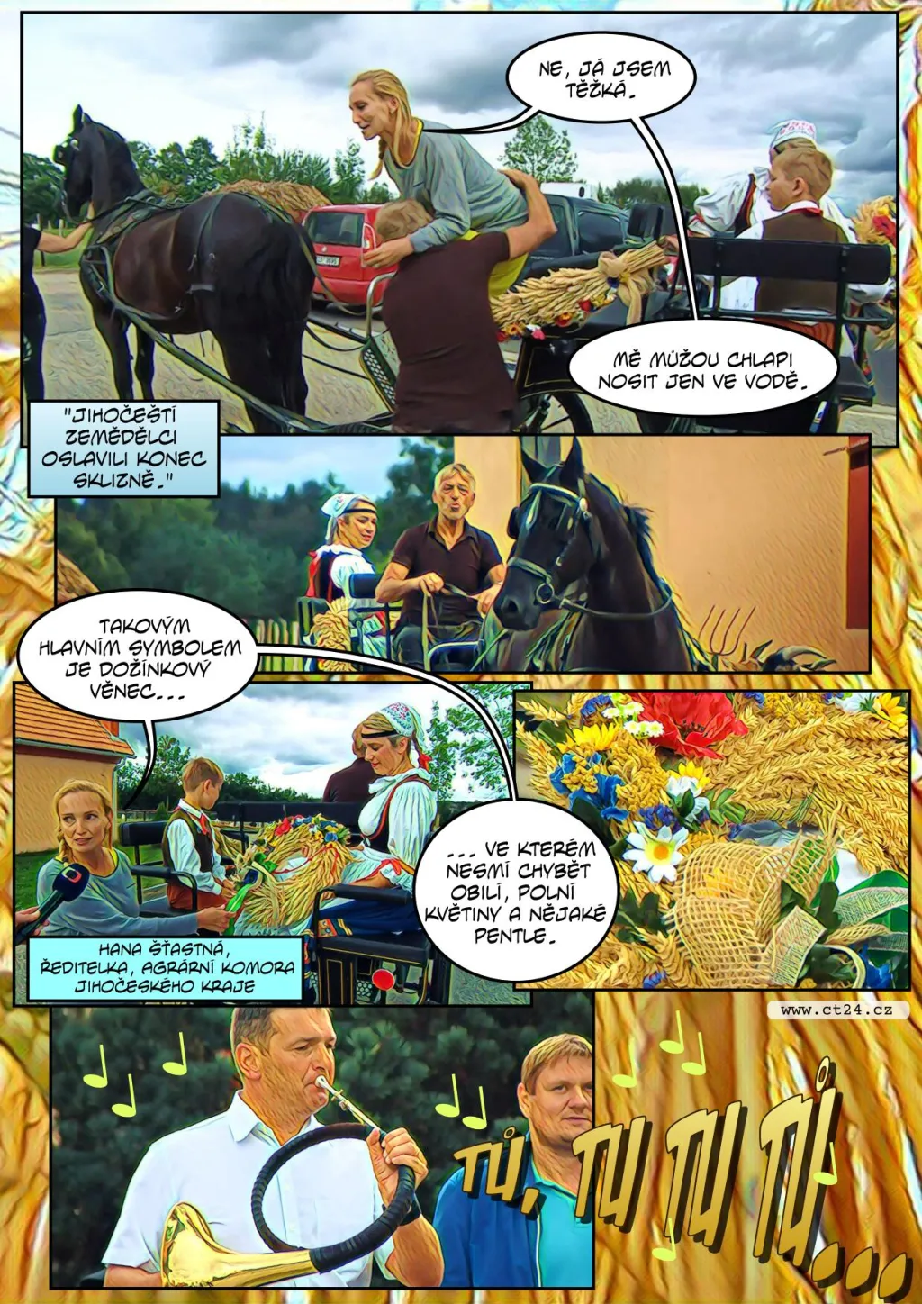 Na jihu Čech začaly odložené dožínky. Komornější oslavu v náhradním termínu má na svědomí pandemie