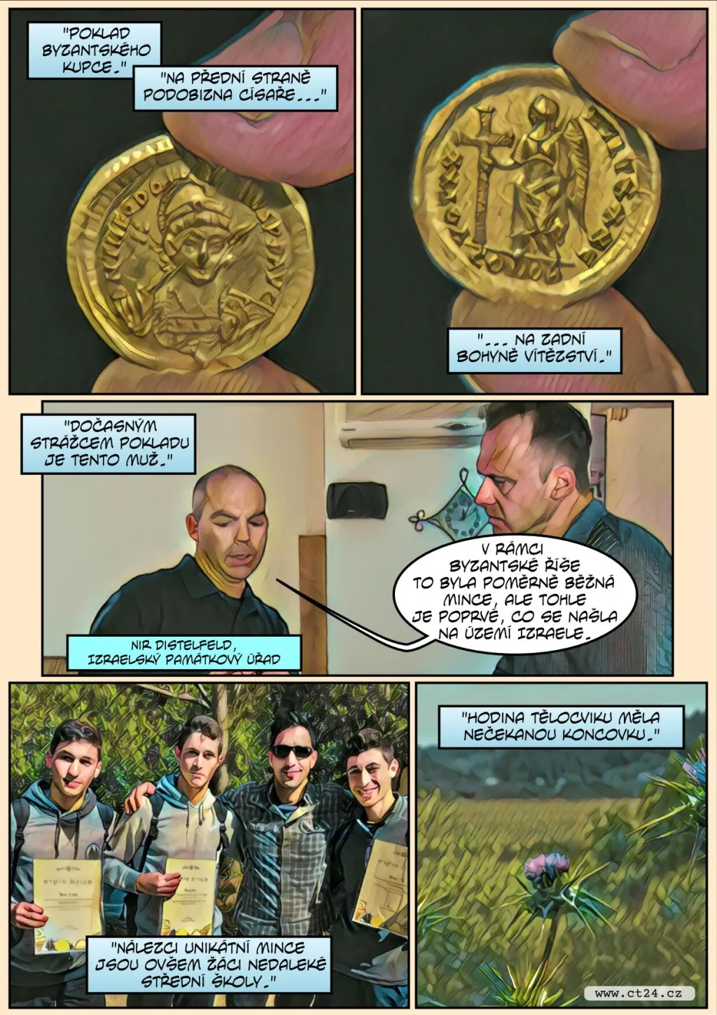Komiks: Zlatý nález studentů v Izraeli