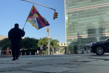 V New Yorku se v blízkosti sídla OSN upálil tibetský aktivista