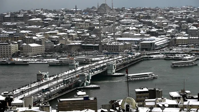 Sníh v Istanbulu