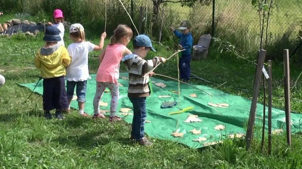 Děti v ekocentru Horka