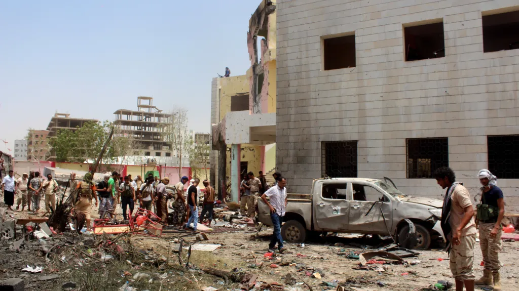 Následky teroristického útoku v Jemenu