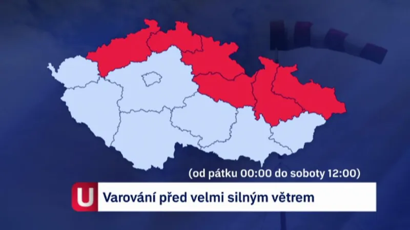 Varování před velmi silným větrem