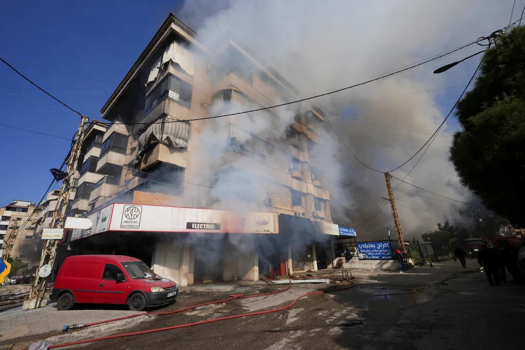 Budova na jižním předměstí libanonského Bejrútu, zasažená během americko-izraelského konfliktu s Íránem