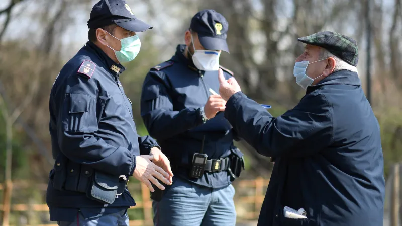Policejní kontrola na severu Itálie