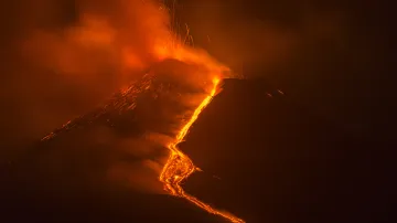 Erupce Etny 8. srpna