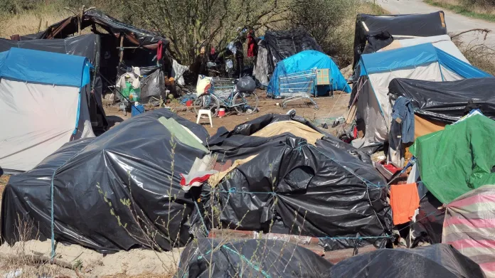 Tábořiště uprchlíků v Calais