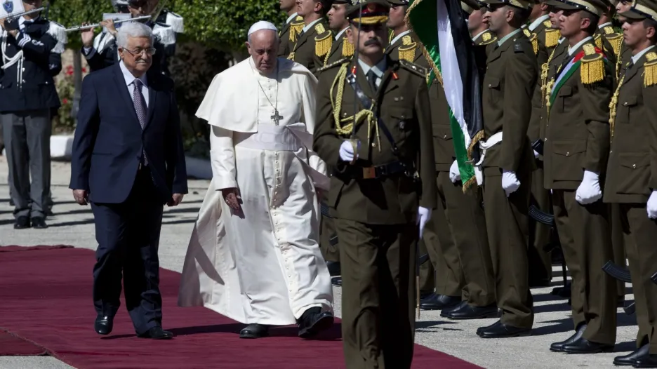 Papež František s Mahmúdem Abbásem