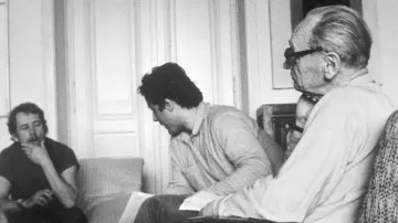 Václav Havel, Petr Uhl a Jiří Hájek (1985)