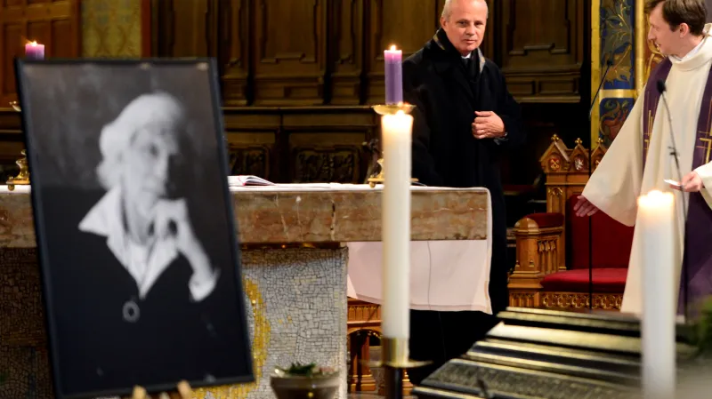 Michal Horáček na pohřbu Petra Hapky