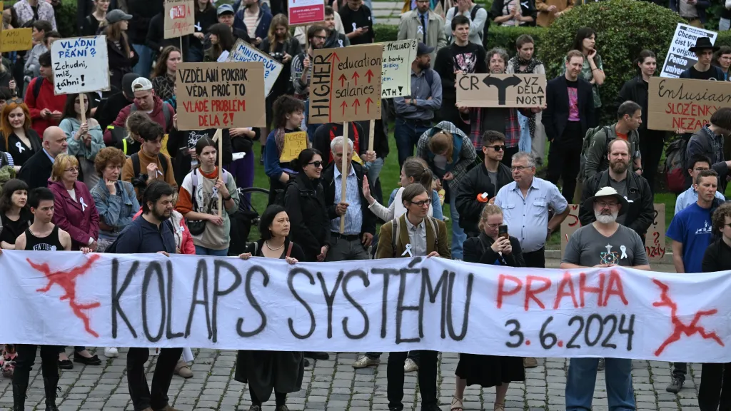 Protest kvůli financování vysokého školství