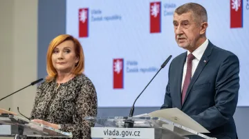 Premiér Andrej Babiš a ministryně financí Alena Schillerová (oba ANO)