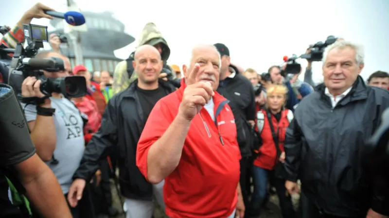 Klaus se Zemanem na Sněžce