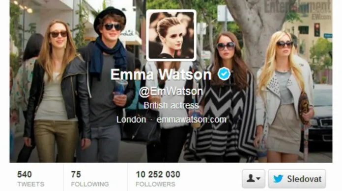 Twitterový účet Emmy Watson