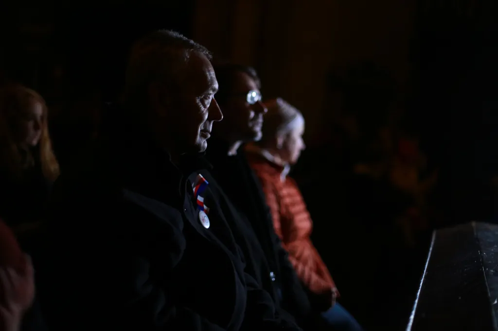 Chrám sv. Barbory - slovo arciděkana Jana Uhlíře, studentský pěvecký sbor Gaudeamus zazpíval Modlitbu pro Martu, svatováclavský chorál a českou státní hymnu