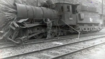 Zničená lokomotiva