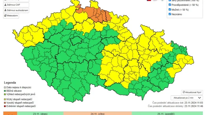 Výstraha meteorologů před ledovkou