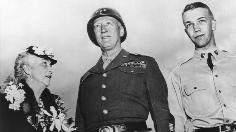 Generál Patton s manželkou a se synem