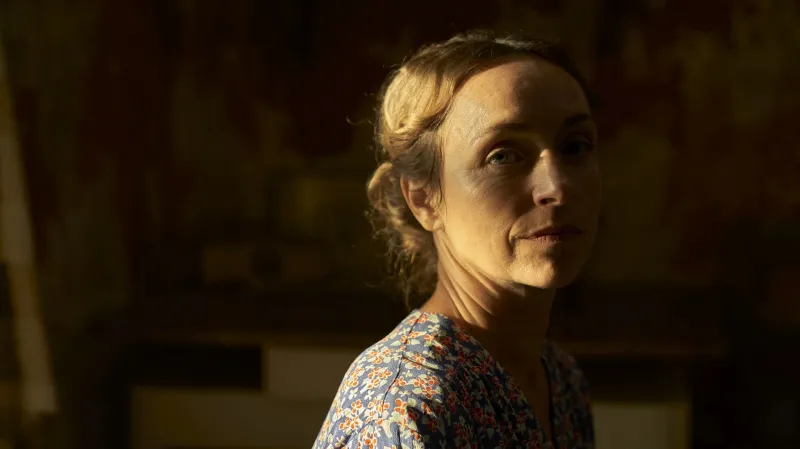 Tatiana Dyková jako Zdena Mašínová při natáčení filmu Bratři