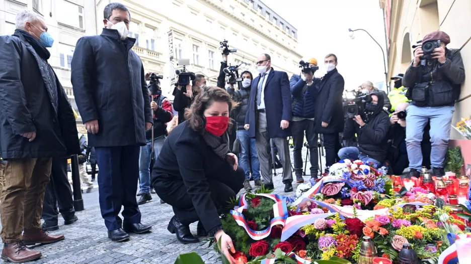 Jan Hamáček a Jana Maláčová na Národní třídě