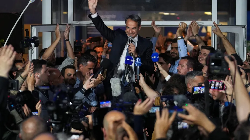 Kyriakos Mitsotakis s příznivci