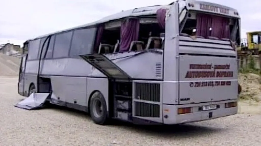 Havarovaný autobus