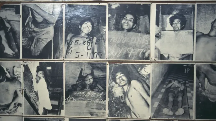 Fotografie obětí režimu Rudých Khmerů