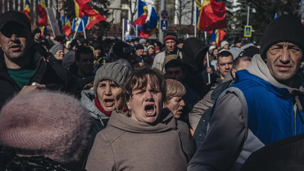 Protivládní protesty v Moldavsku v březnu 2023