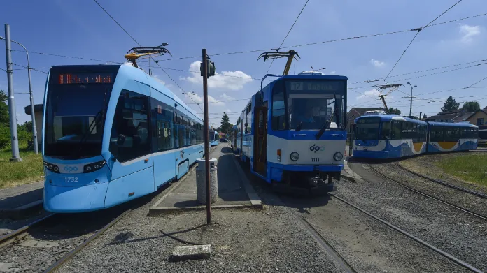 Tramvajová smyčka Vřesinská před rekonstrukcí
