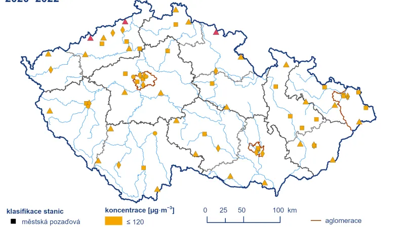 Nejvyšší koncentrace ozonu za tři roky v Česku