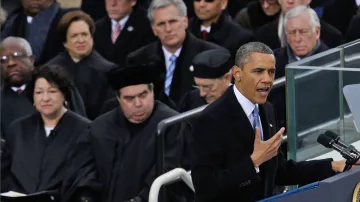 Barack Obama při inauguračním projevu