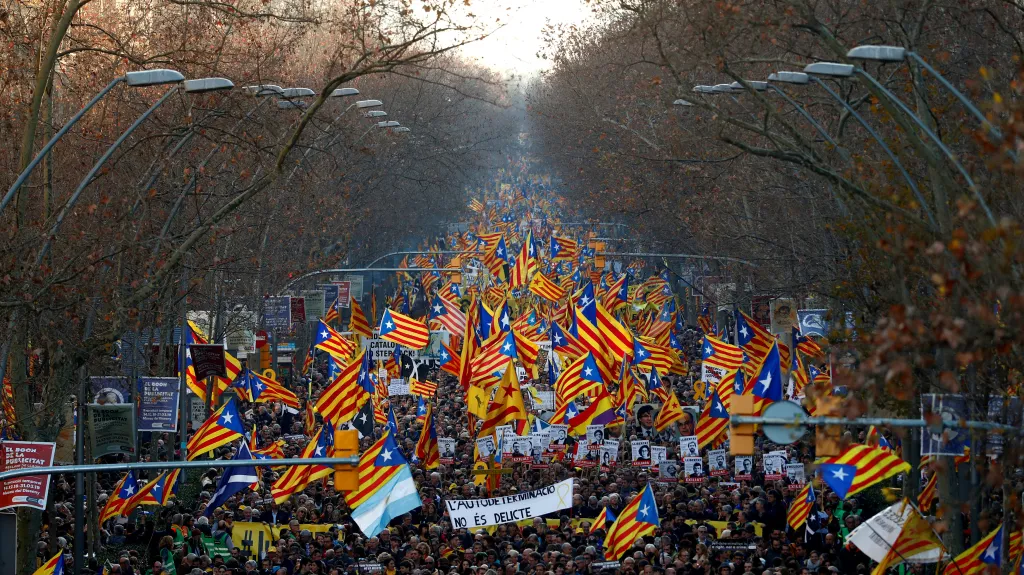 Demonstrace v Barceloně