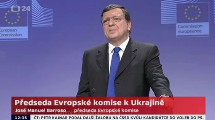 Barroso informuje novináře o výši finančního programu