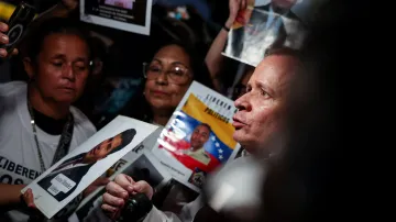 Opoziční politik Juan Pablo Guanipa po propuštění z vězení