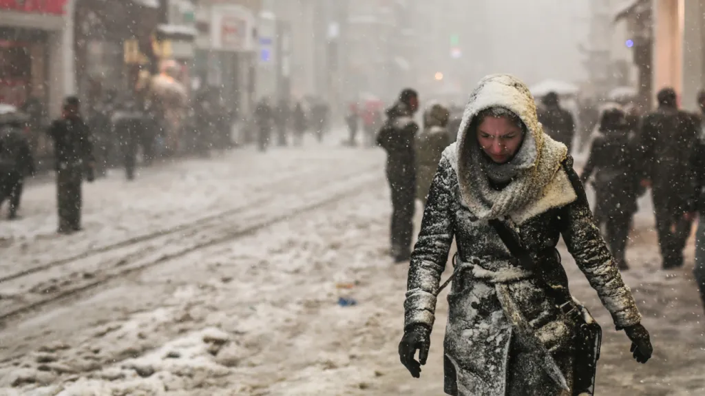 Sníh v Istanbulu