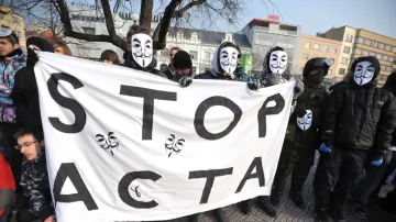 Lidé přišli vyjádřit nesouhlas s ACTA i ve Zlíně