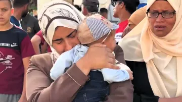 Palestinská matka s dítětem