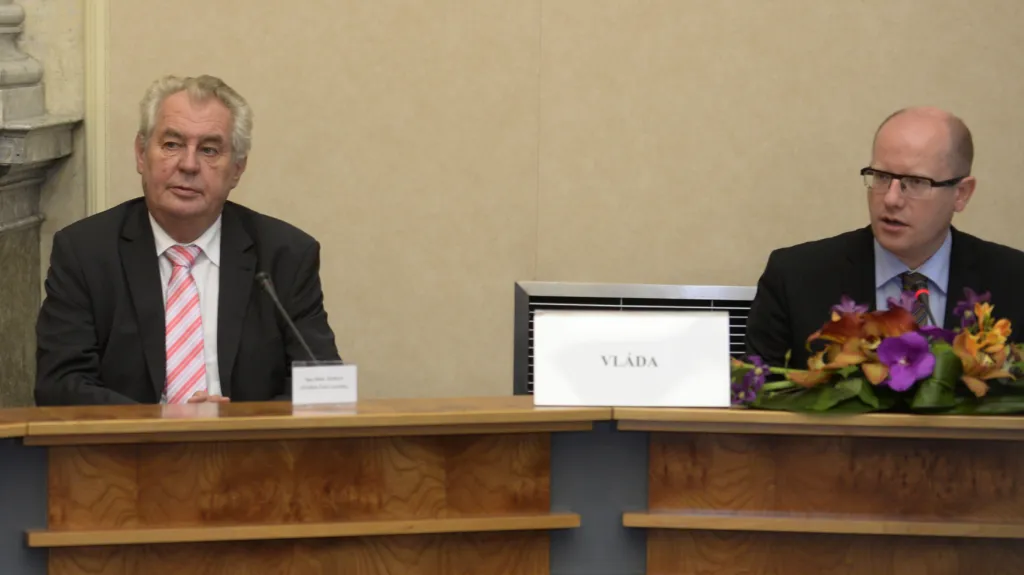 Miloš Zeman a Bohuslav Sobotka