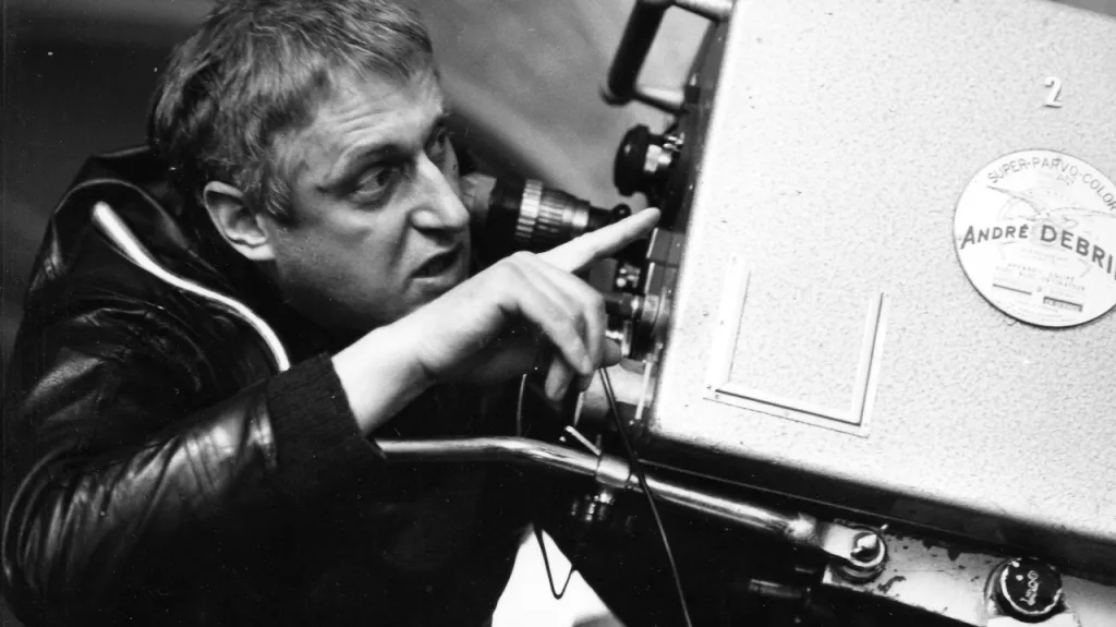 Evald Schorm při natáčení (60. léta)