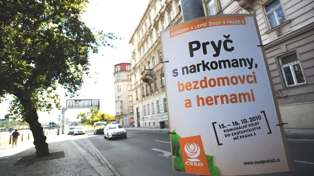 Plakáty ČSSD v Praze 5