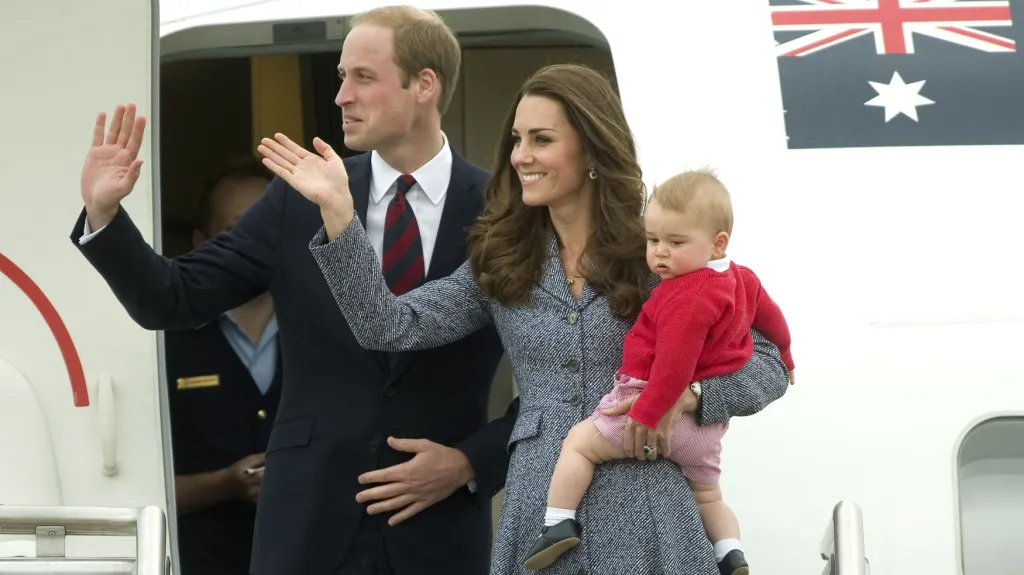 Princ William, jeho žena Kate a syn George