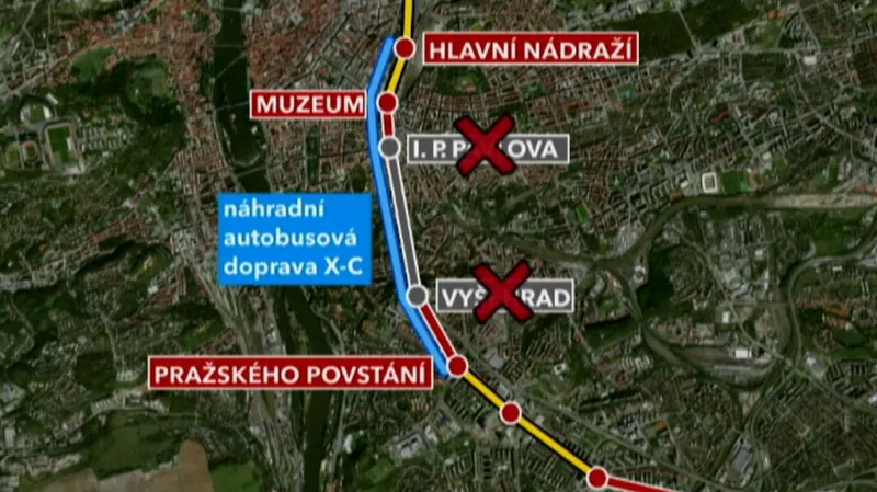 Úsek výluky metra C