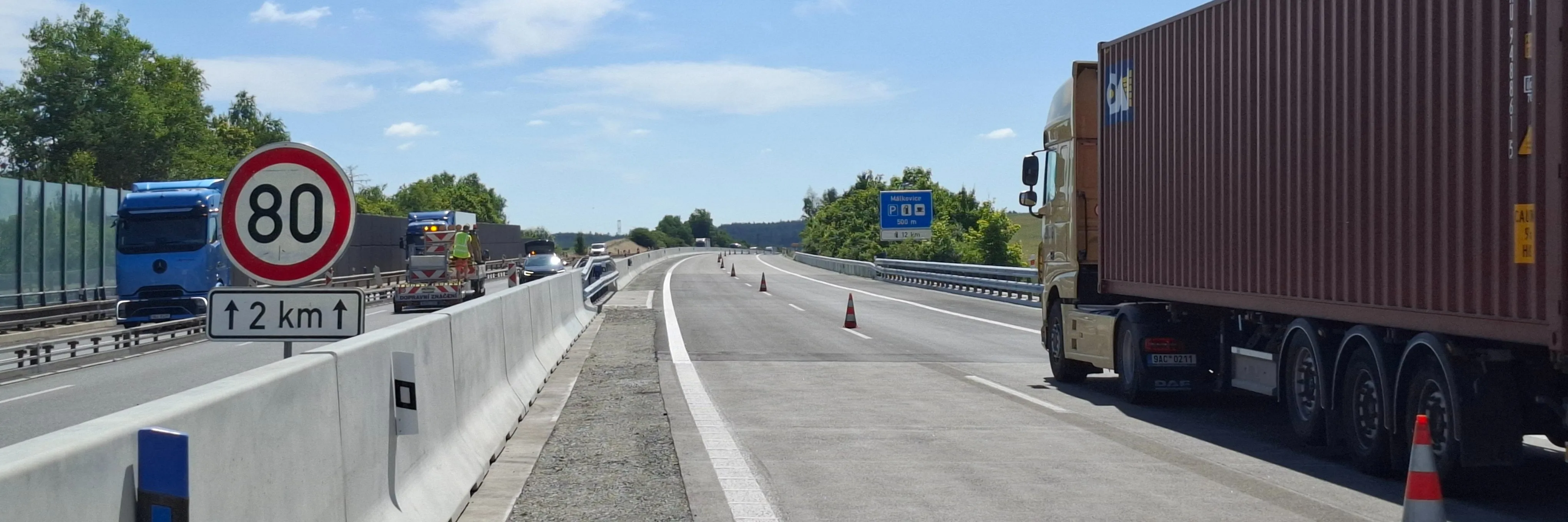 Silničáři začali s opravami dalšího úseku D5 na Tachovsku ve směru na Plzeň