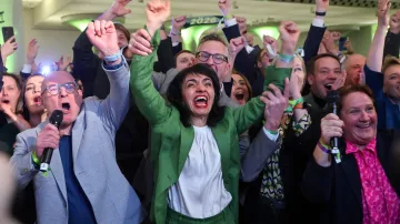 Příznivci strany Zelených v německých zemských volbách v Bádensku-Württembersku