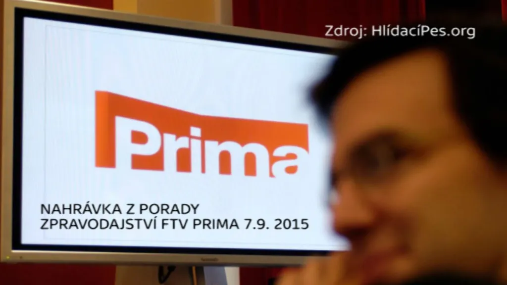 Nahrávka z porady zpravodajství FTV Prima 7.9. 2015